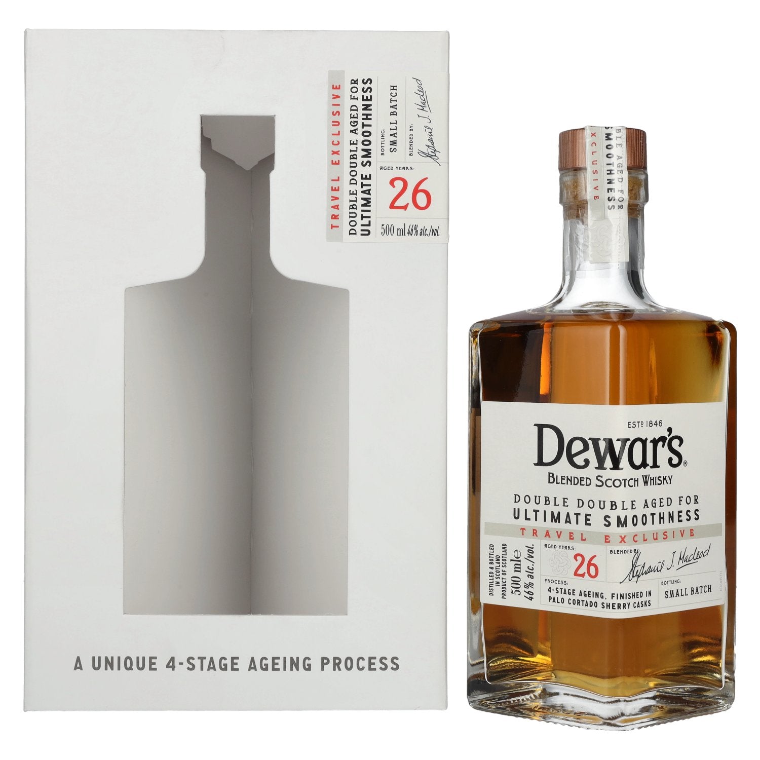 Dewar's 26 Years Old Double Double Aged Blended Scotch Whisky 46% Vol. 0,5l in Giftbox