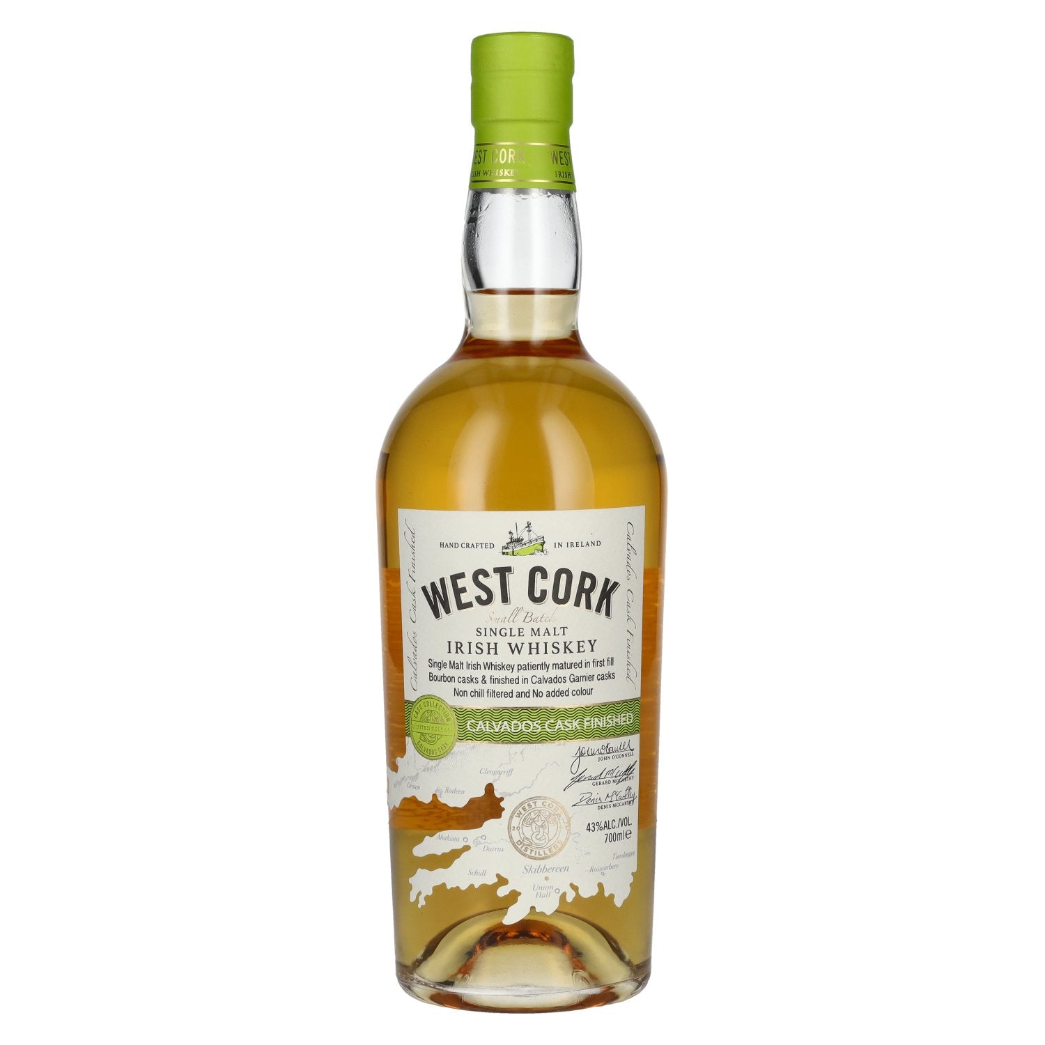 West Cork Single Malt Irish Whiskey CALVADOS CASK FINISHED 43% Vol. 0,7l