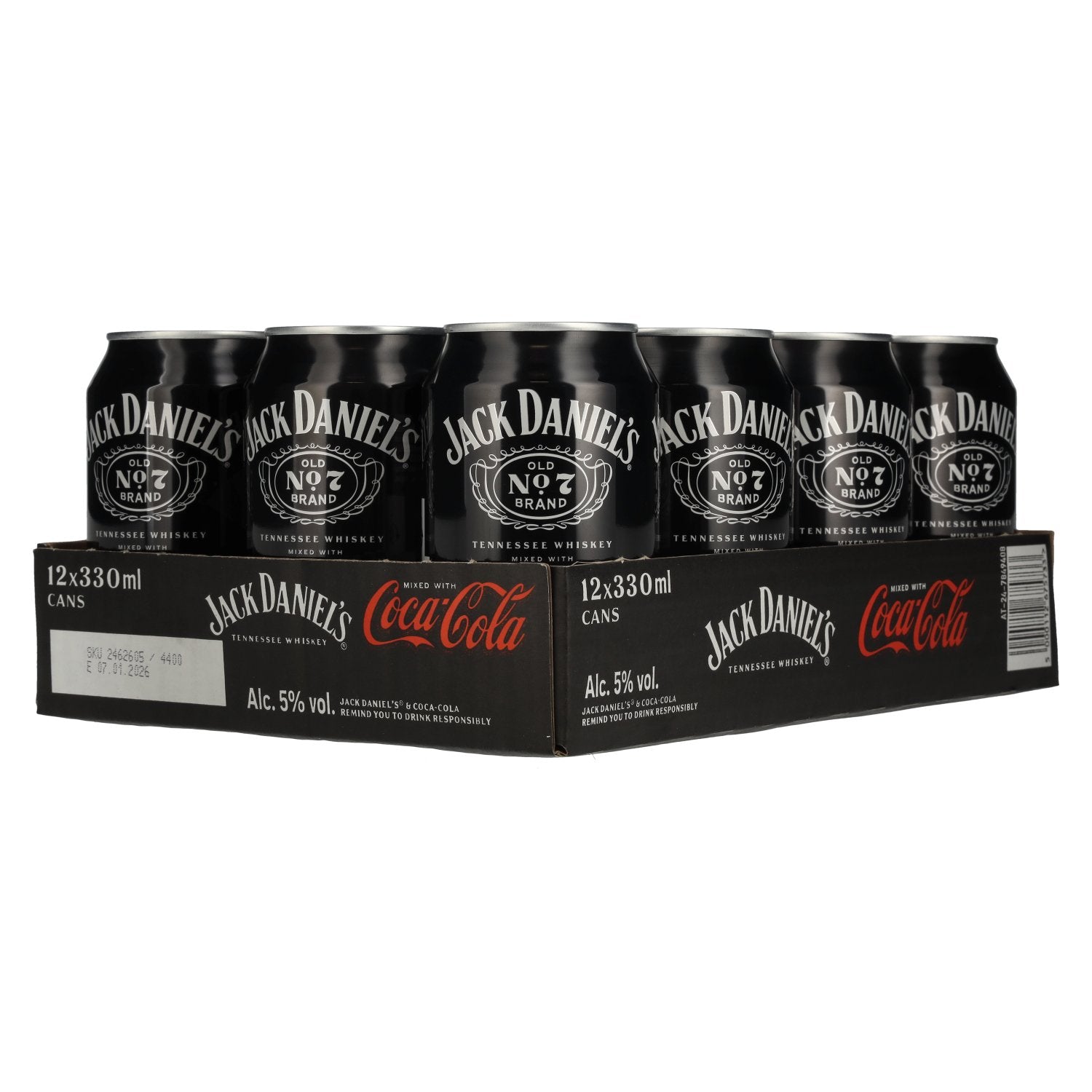 Jack Daniel's No. 7 Whiskey & Coca Cola 5% Vol. 12x0,33l Dosen Pfand