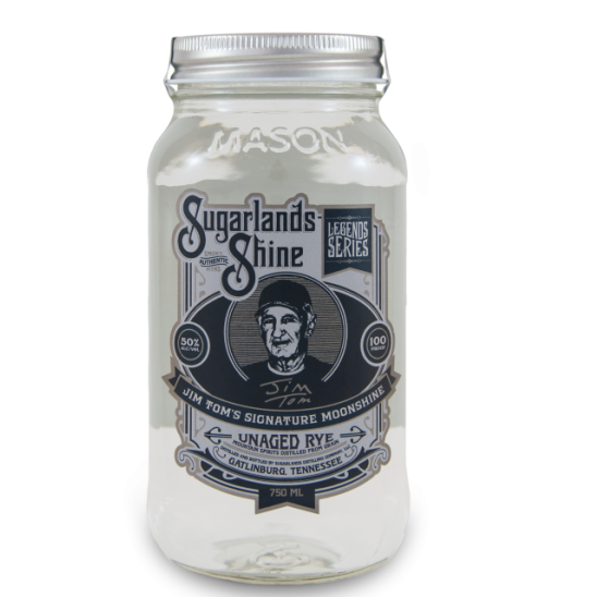 Sugarlands Shine Jim Toms Unaged Rye Moonshine 750ml