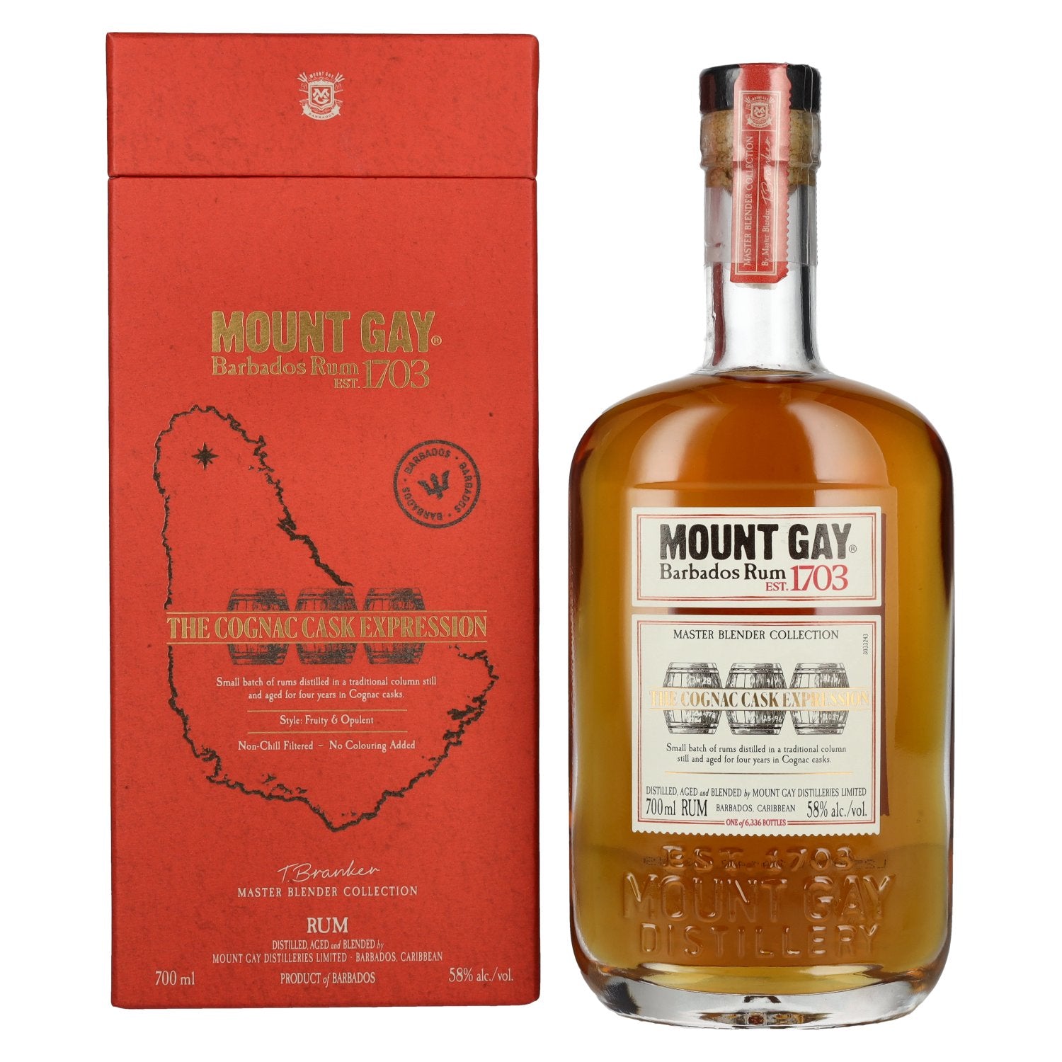 Mount Gay The Cognac Cask Expression MASTER BLENDER COLLECTION 58% Vol. 0,7l in Giftbox