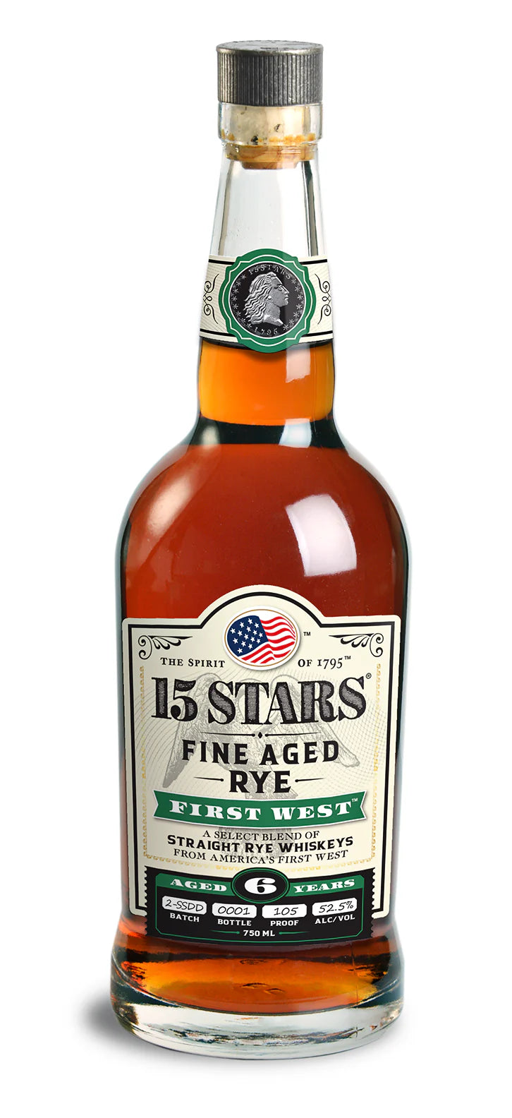 15 STARS First West Straight Rye Whiskey