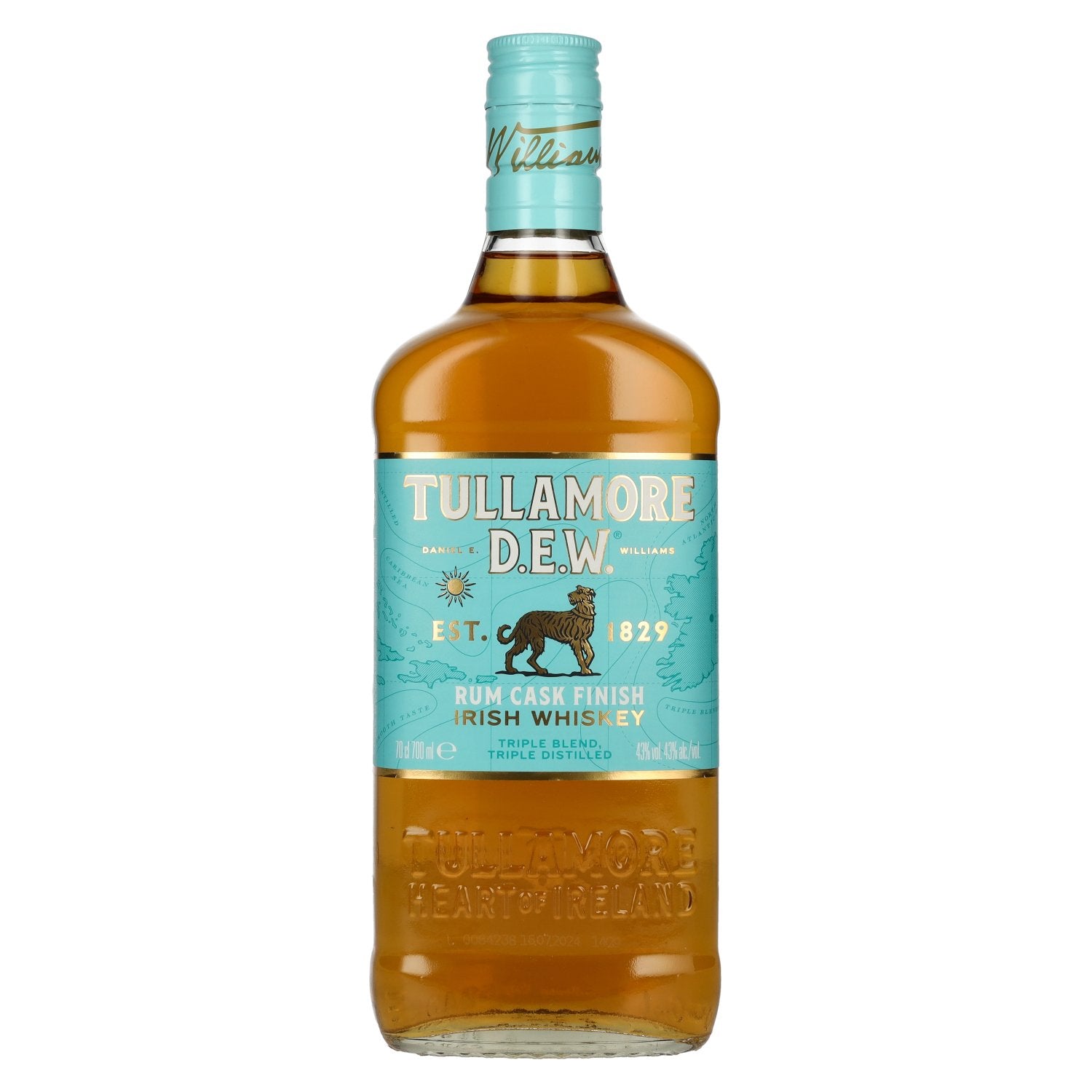 Tullamore D.E.W. Irish Whiskey RUM CASK FINISH 43% Vol. 0,7l