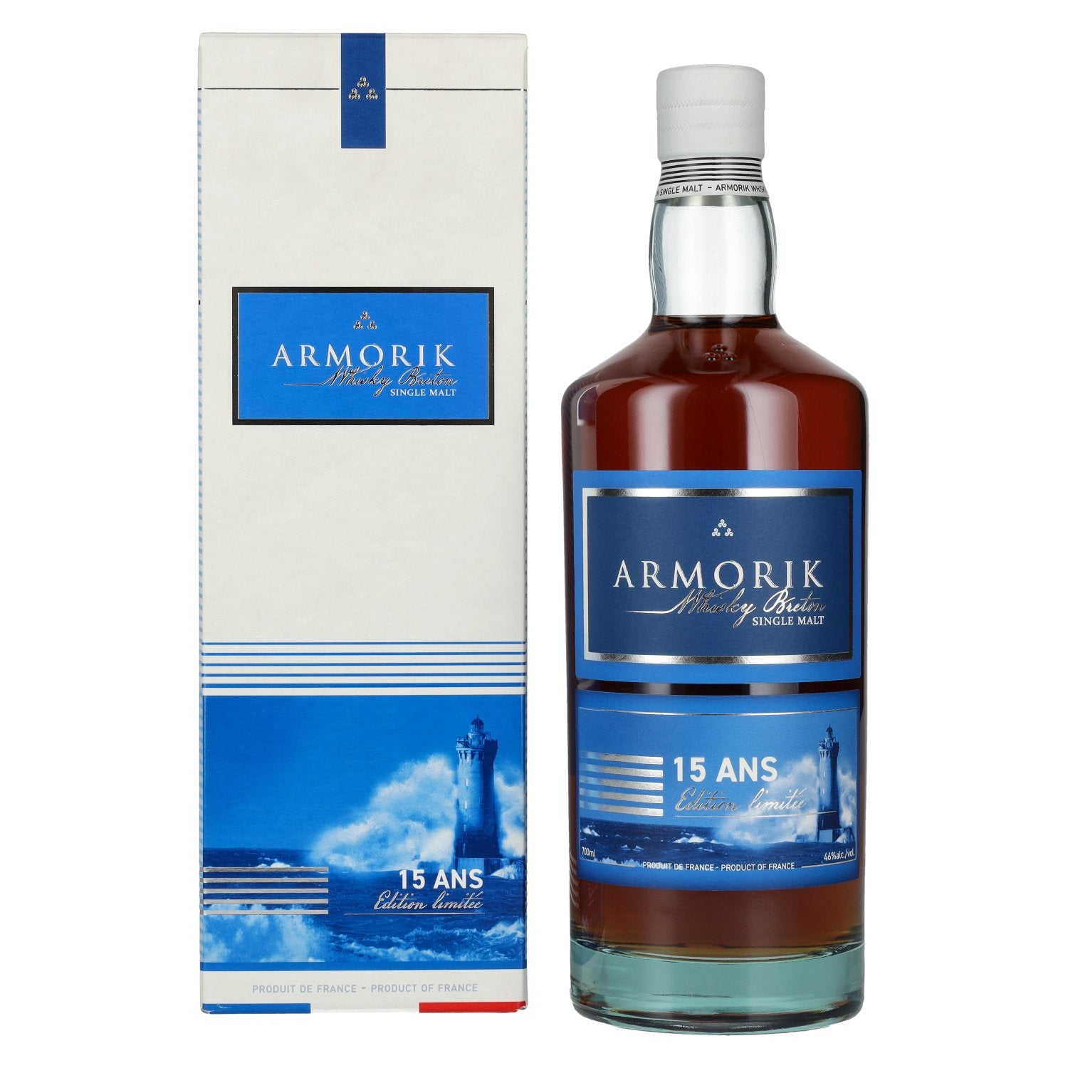 Armorik 15 Ans Whisky Breton Single Malt Edition Limitee 46% Vol. 0,7l in Giftbox