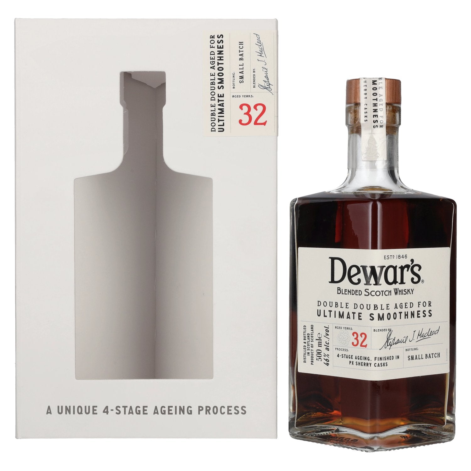 Dewar's 32 Years Old Double Double Aged Blended Scotch Whisky 46% Vol. 0,5l in Giftbox