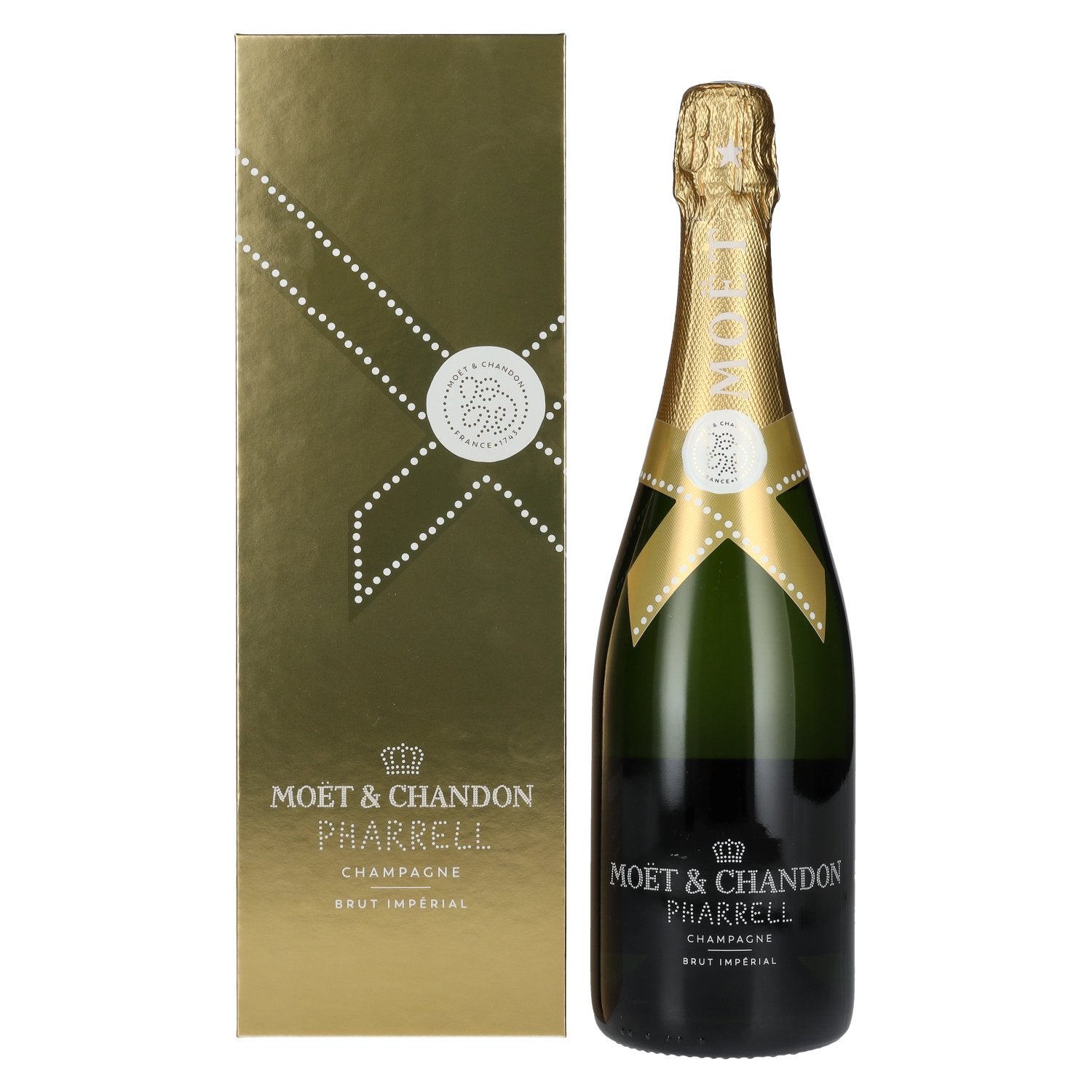 Moet & Chandon Champagne IMPERIAL Brut Pharrell Williams Gold Edition 12,5% Vol. 0,75l in Giftbox