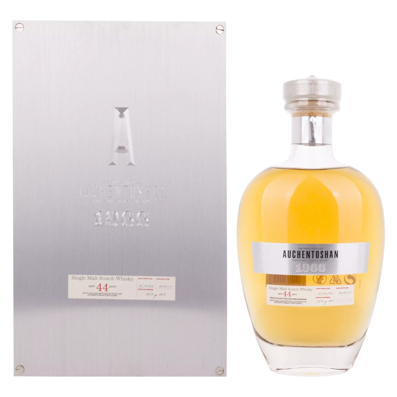 Auchentoshan 44 Years Old Single Malt Scotch Whisky 1966 40,9% Vol. 0,7l in wooden box