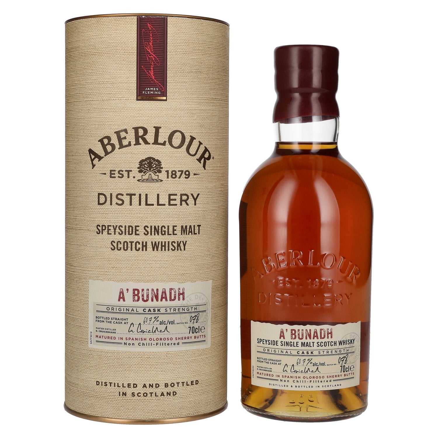 Aberlour A'BUNADH Original Cask Strength Batch No. 78 60,7% Vol. 0,7l in Giftbox