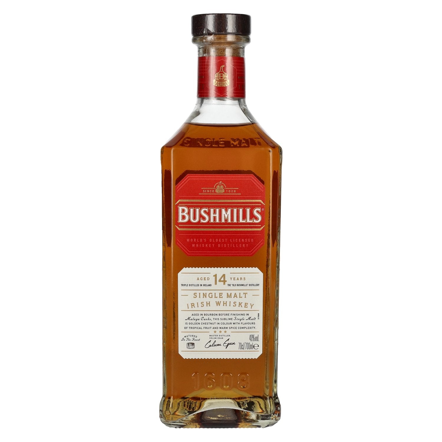 Bushmills 14 Years Old Single Malt Irish Whiskey MALAGA CASK Finish 40% Vol. 0,7l