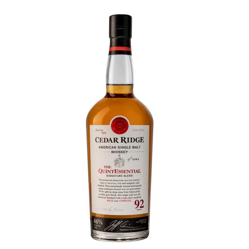 Cedar Ridge Quintessential Single Malt Whiskey 750 ml