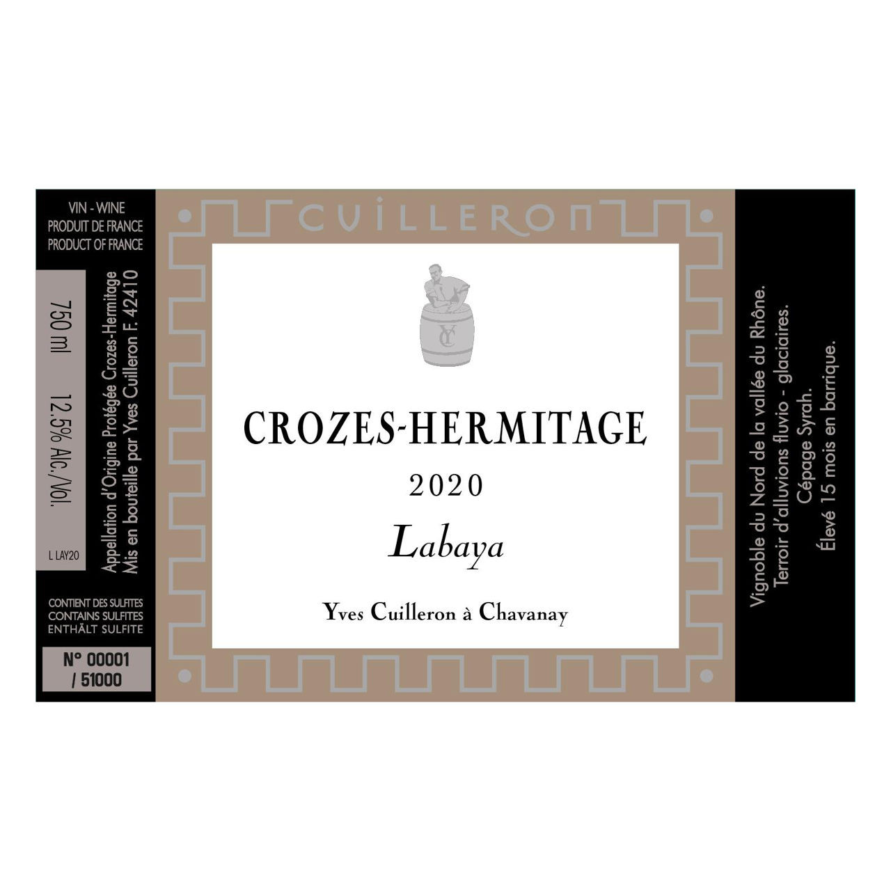 Yves Cuilleron Crozes-Hermitage Labaya Rouge 2022 750ml