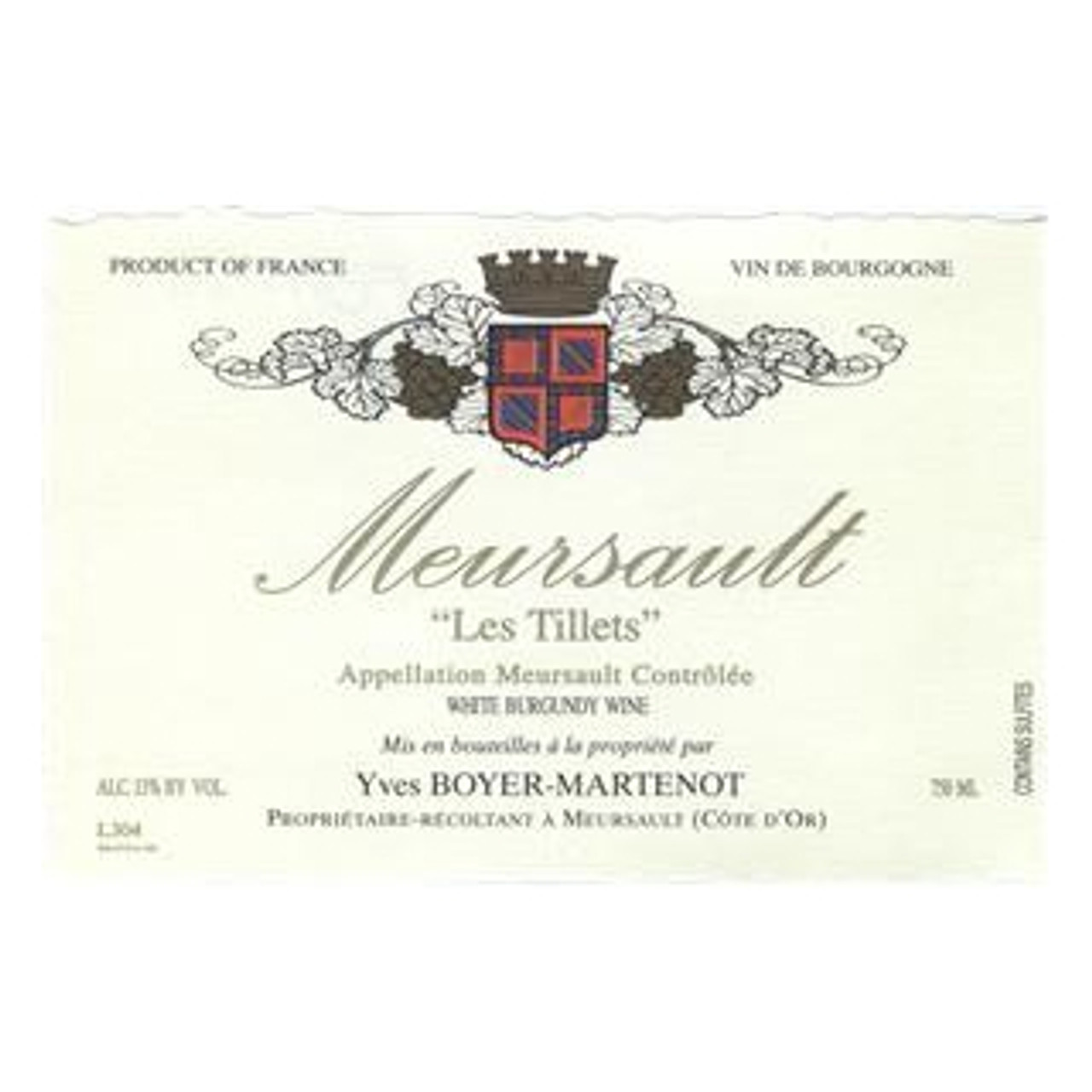 Yves Boyer-Martenot Meursault Les Tillets 2022 750ml