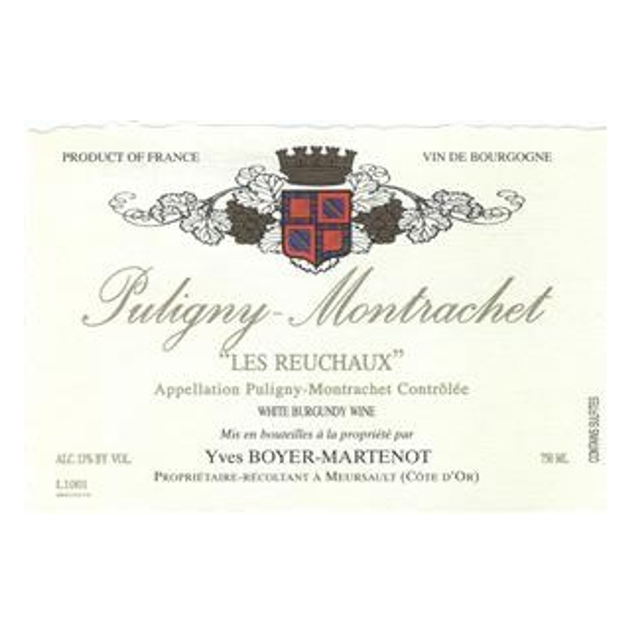 Boyer-Martenot Puligny Montrachet Les Reuchaux 2022 750ml