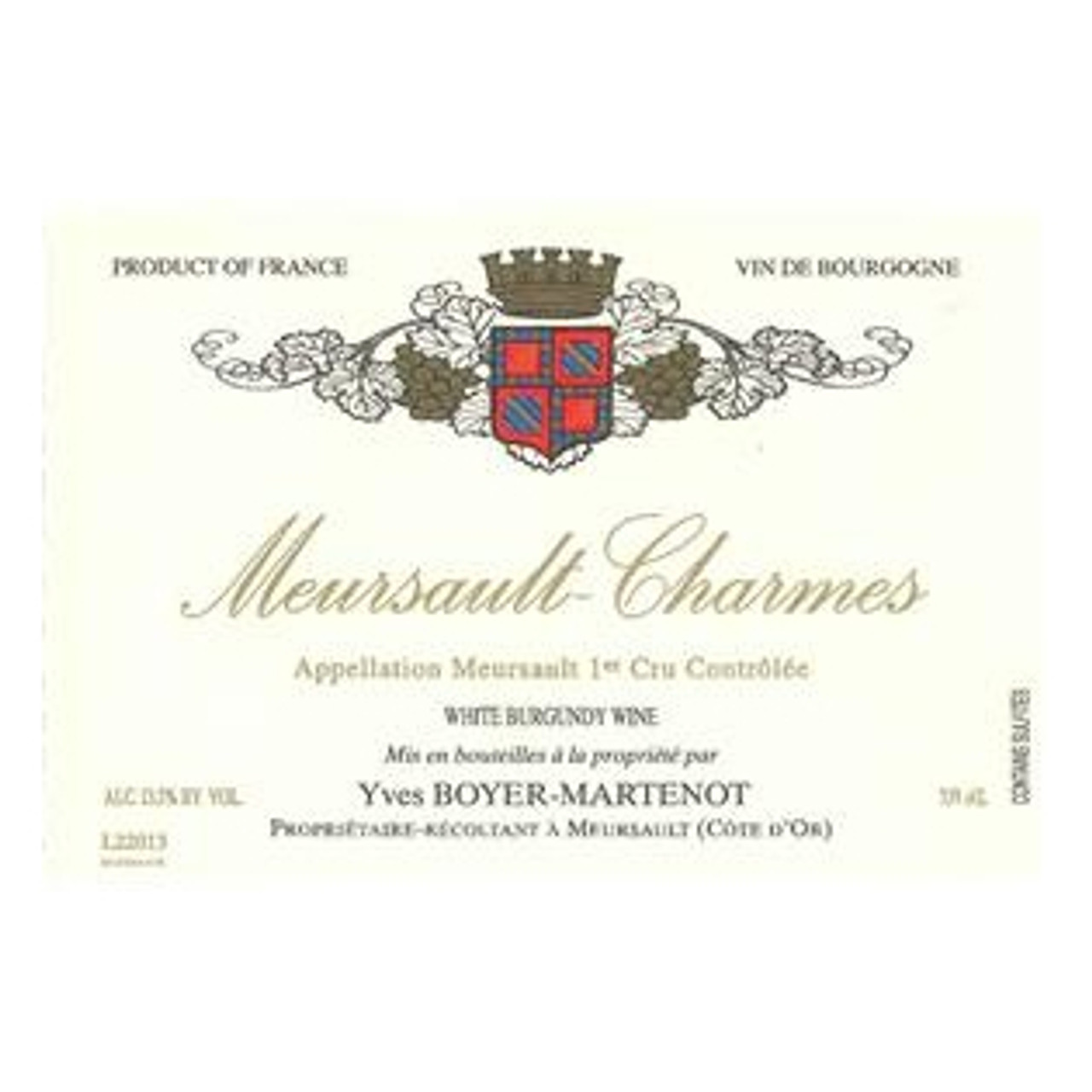 Yves Boyer-Martenot Meursault 1er Charmes 2022 750ml