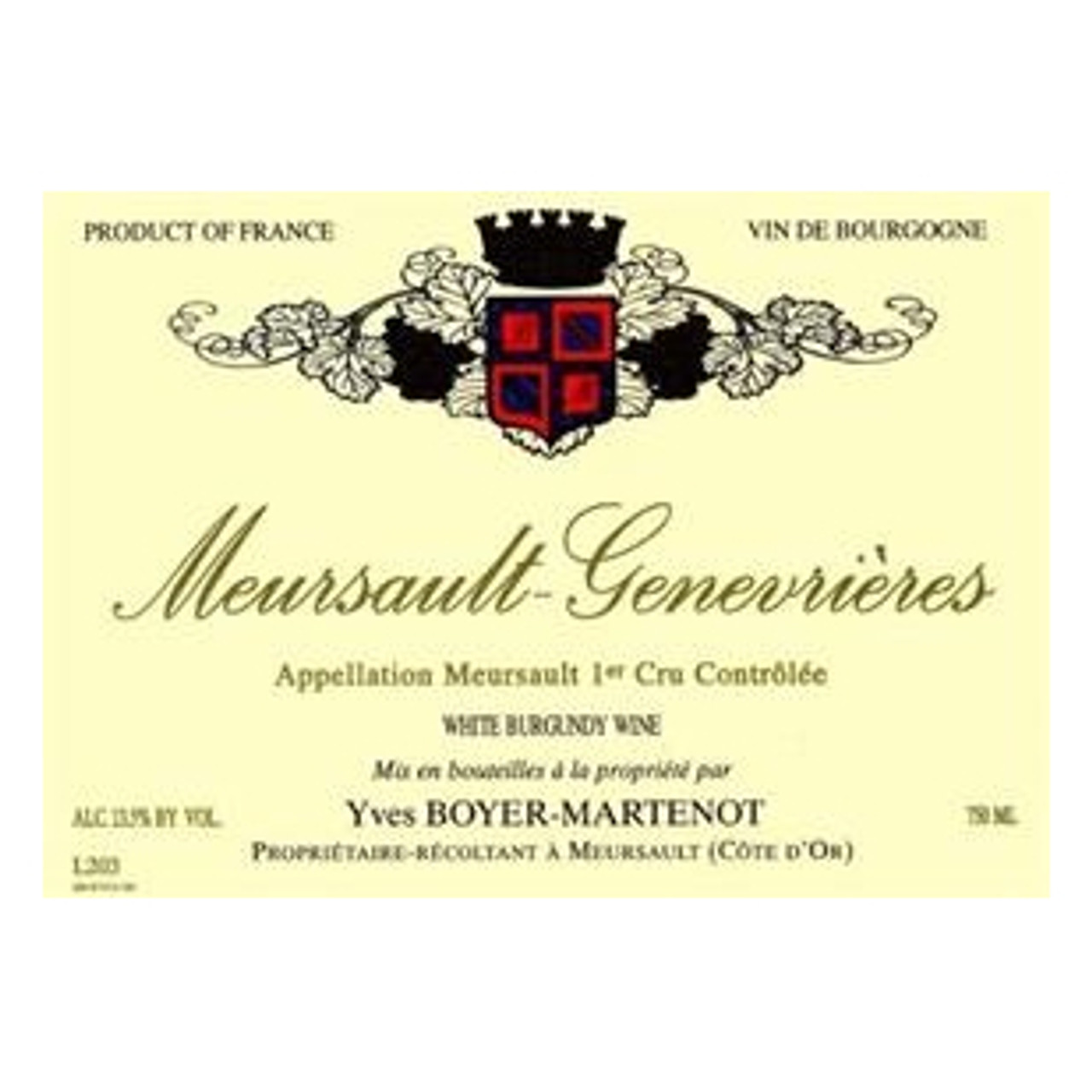 Domaine Boyer-Martenot Meursault 1er Cru Genevrieres 2022 750ml