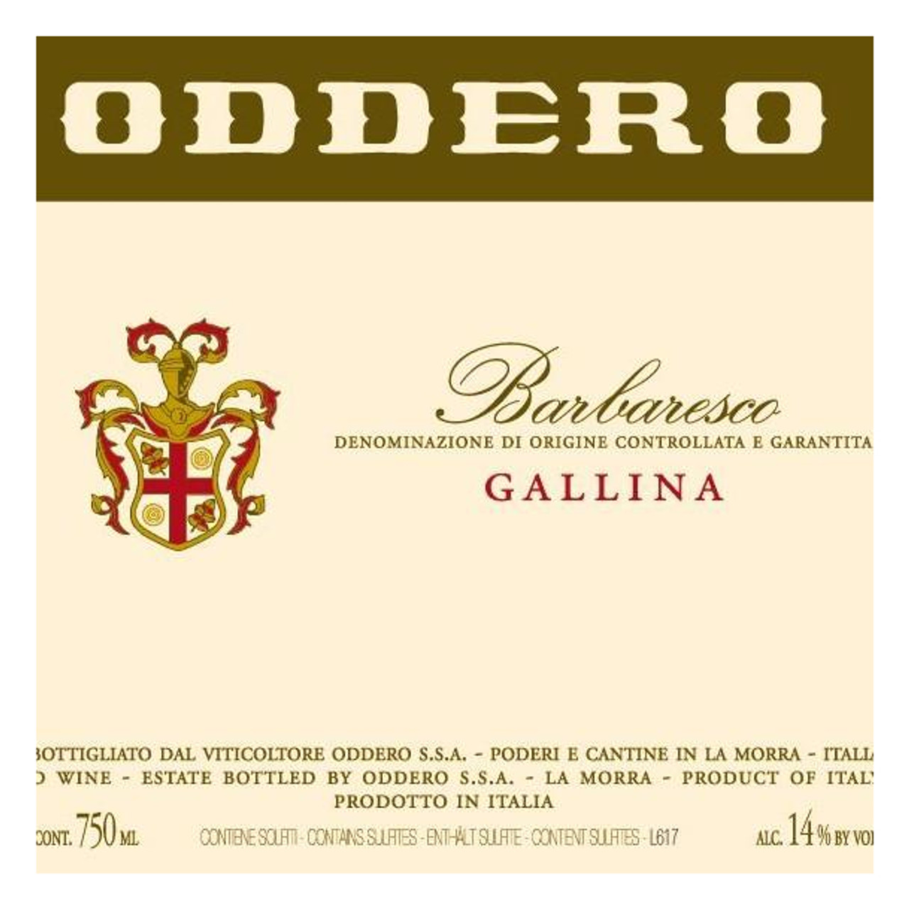 Poderi E Cantine Oddero Barbaresco Gallina 2021 750ml