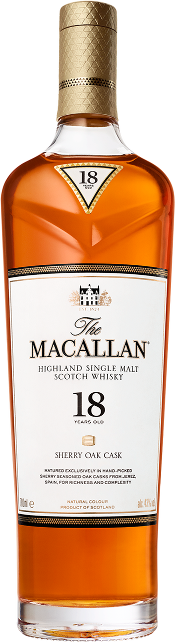 Macallan 18 Year Old Sherry Oak Single Malt Scotch Whisky 750ml