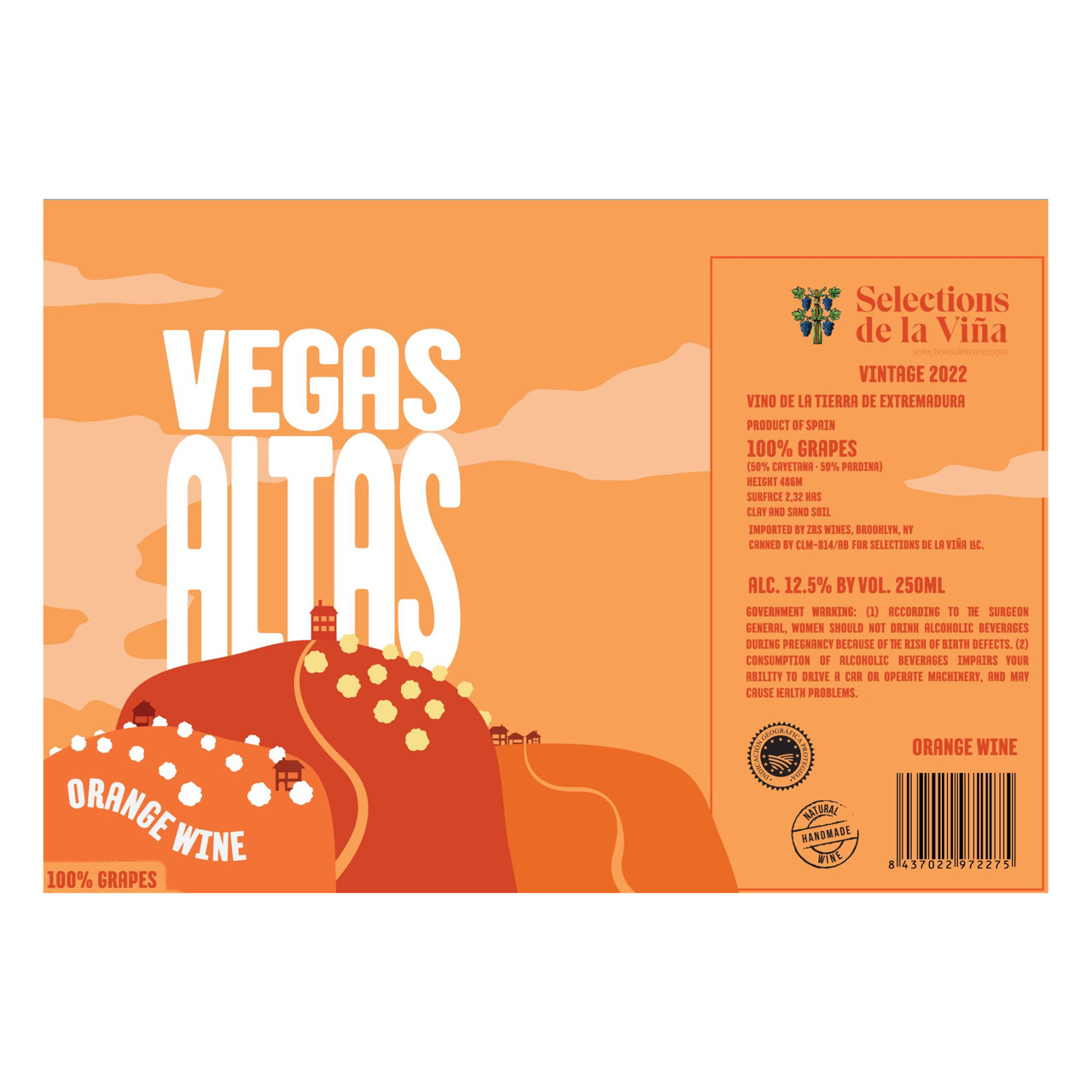 Altos de Montanchez Extremadura Vegas Atlas Orange Wine 2022 250ml