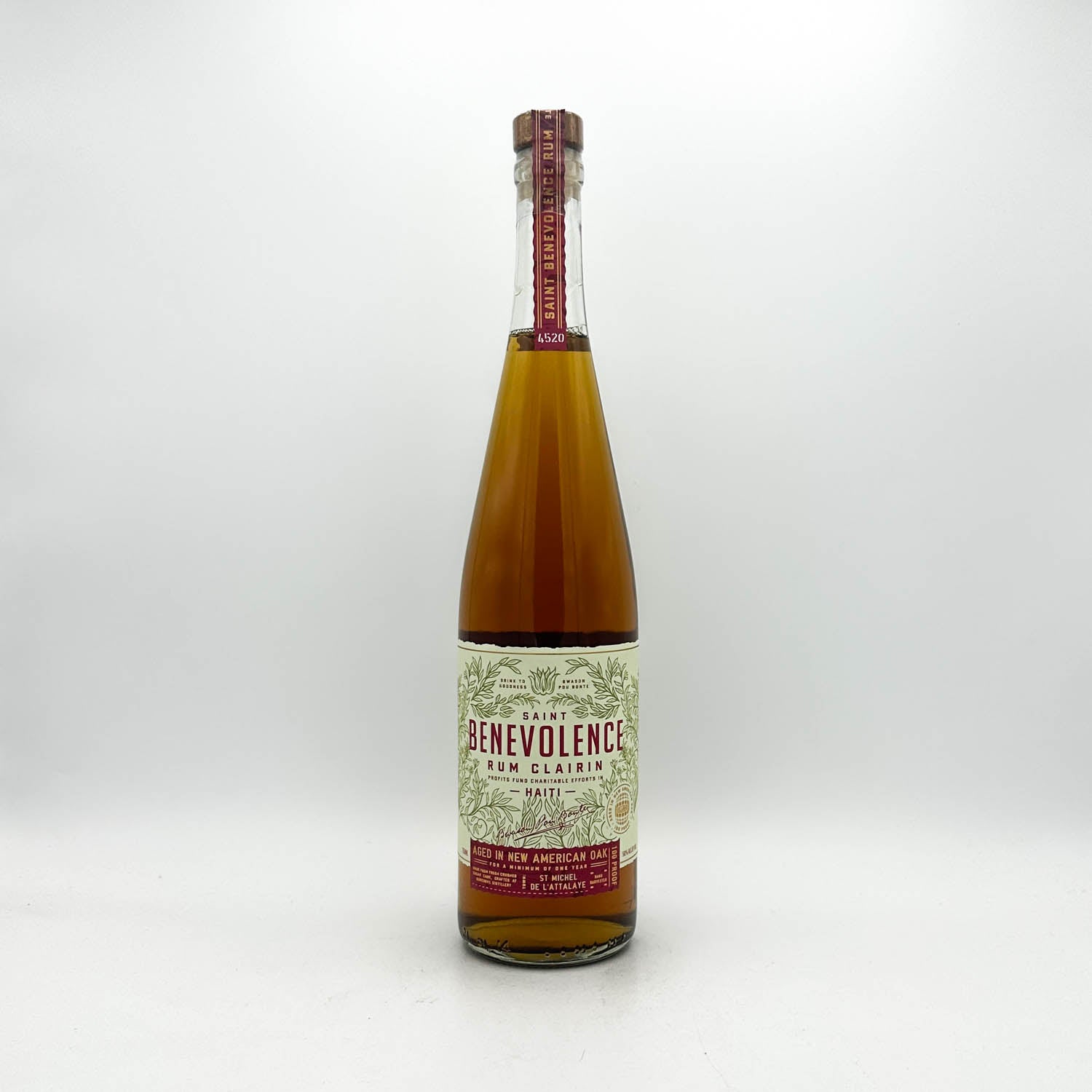 Saint Benevolence Aged Rum Clairin