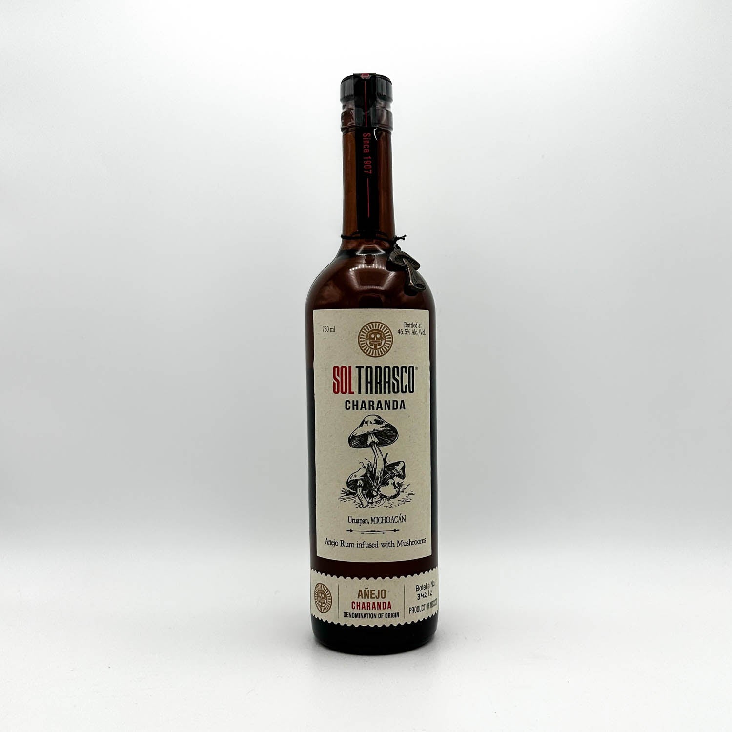 Sol Tarasco Charanda Añejo con Hongos
