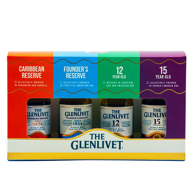 The Glenlivet Single Malt Whisky Tasting Gift 4 Pack 50ml