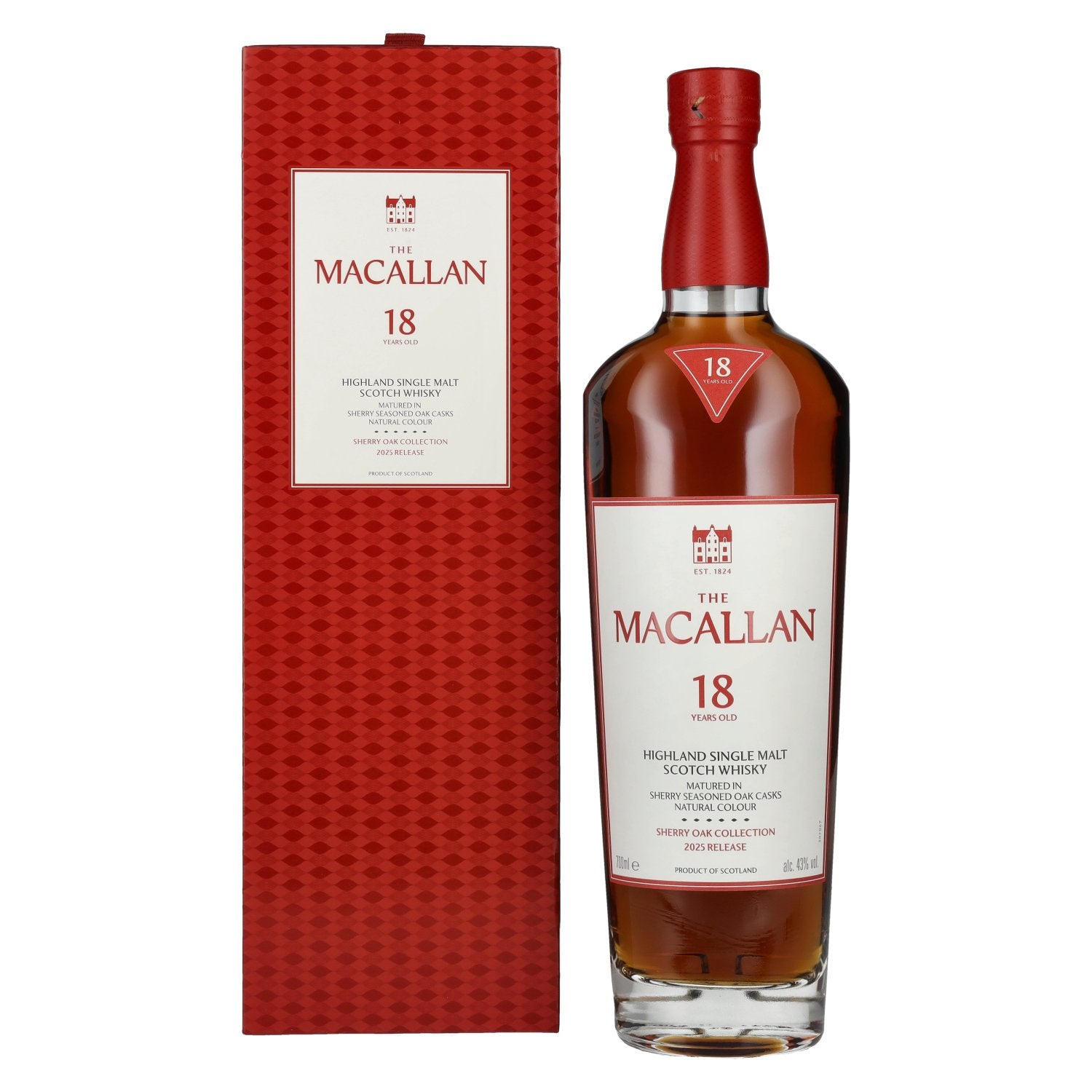 The Macallan 18 Years Old SHERRY OAK CASK 2025 43% Vol. 0,7l in Giftbox
