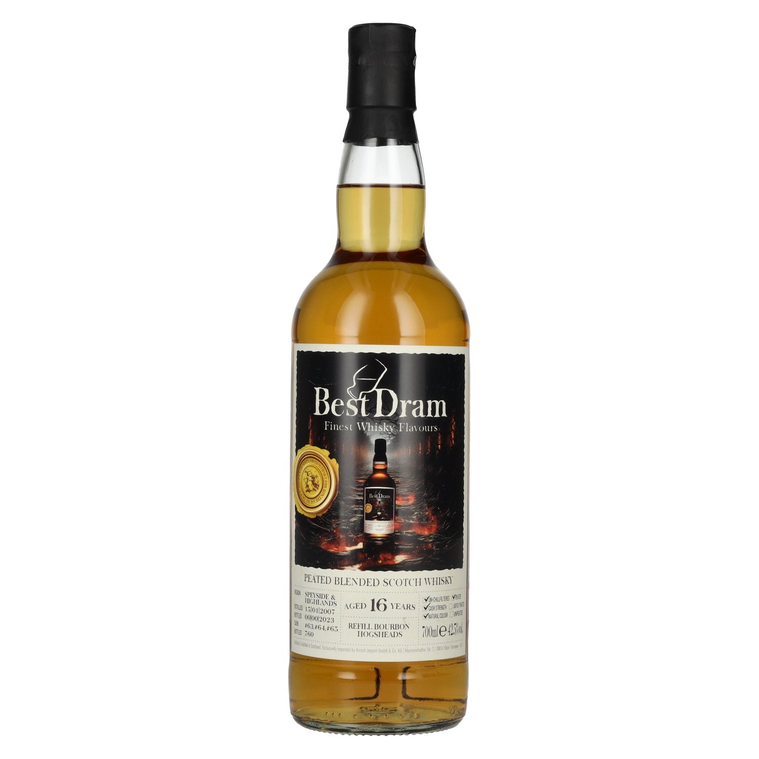Best Dram 16 Years Old Speyside & Highland Peated Blended Scotch Whisky 2007 42,5% Vol. 0,7l