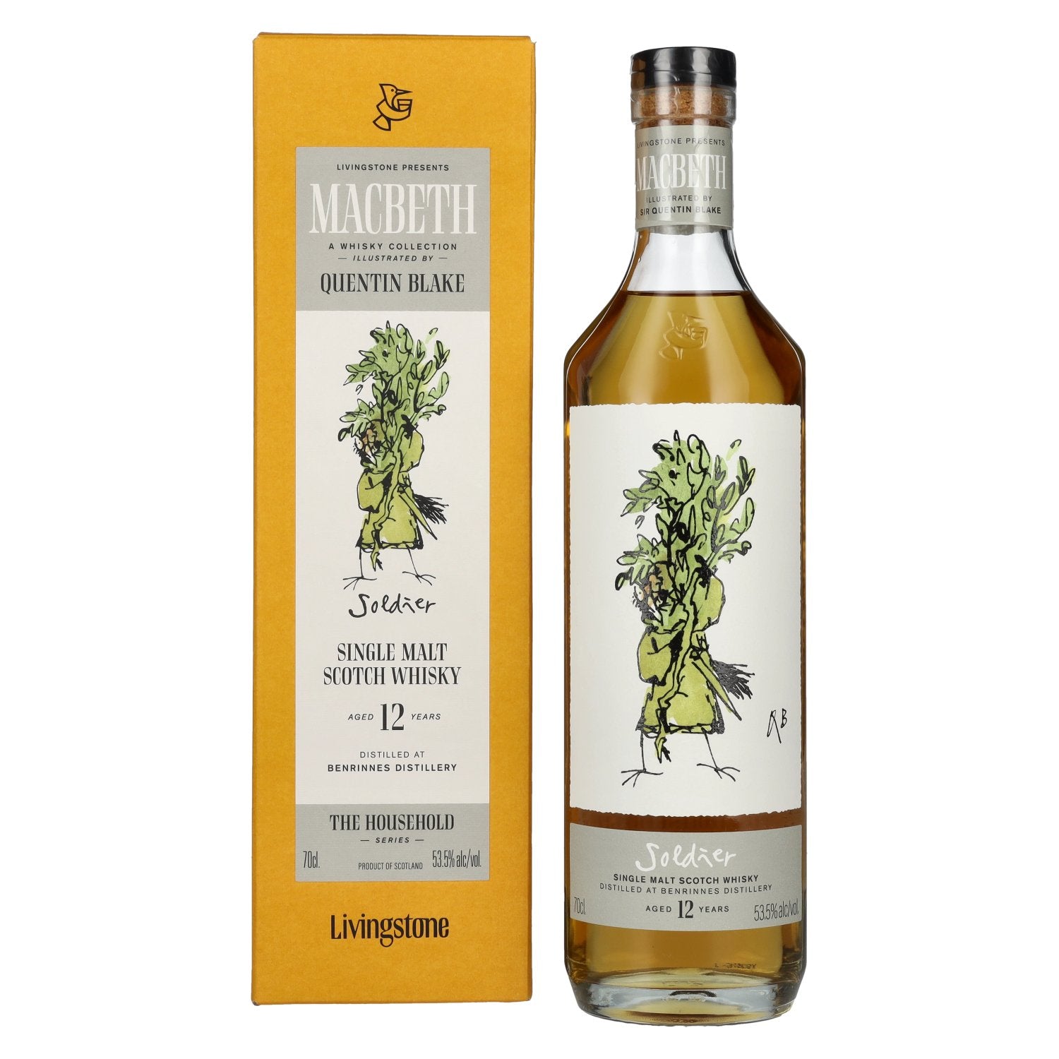 Benrinnes 12 Years Old Soldier THE HOUSEHOLD Quentin Blake Macbeth Collection 53,5% Vol. 0,7l in Giftbox