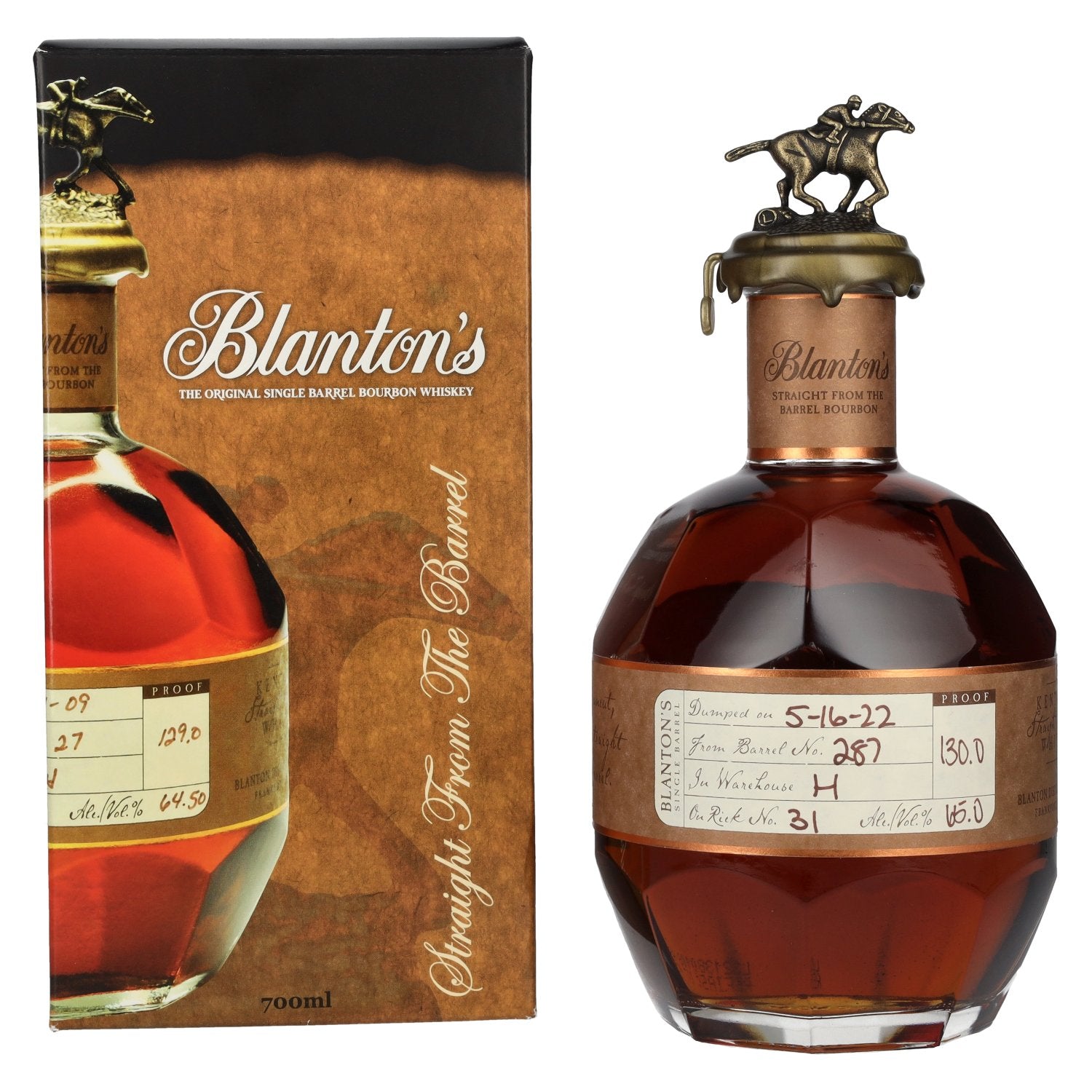Blanton's STRAIGHT FROM THE BARREL BOURBON 65% Vol. 0,7l in Giftbox