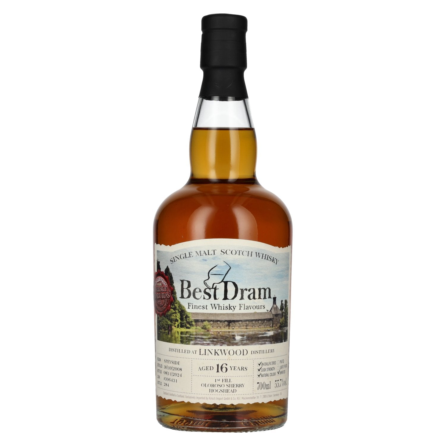 Best Dram 16 Years Old Linkwood 1st Fill Oloroso Hogshead Single Malt #306431 2008 55,7% Vol. 0,7l