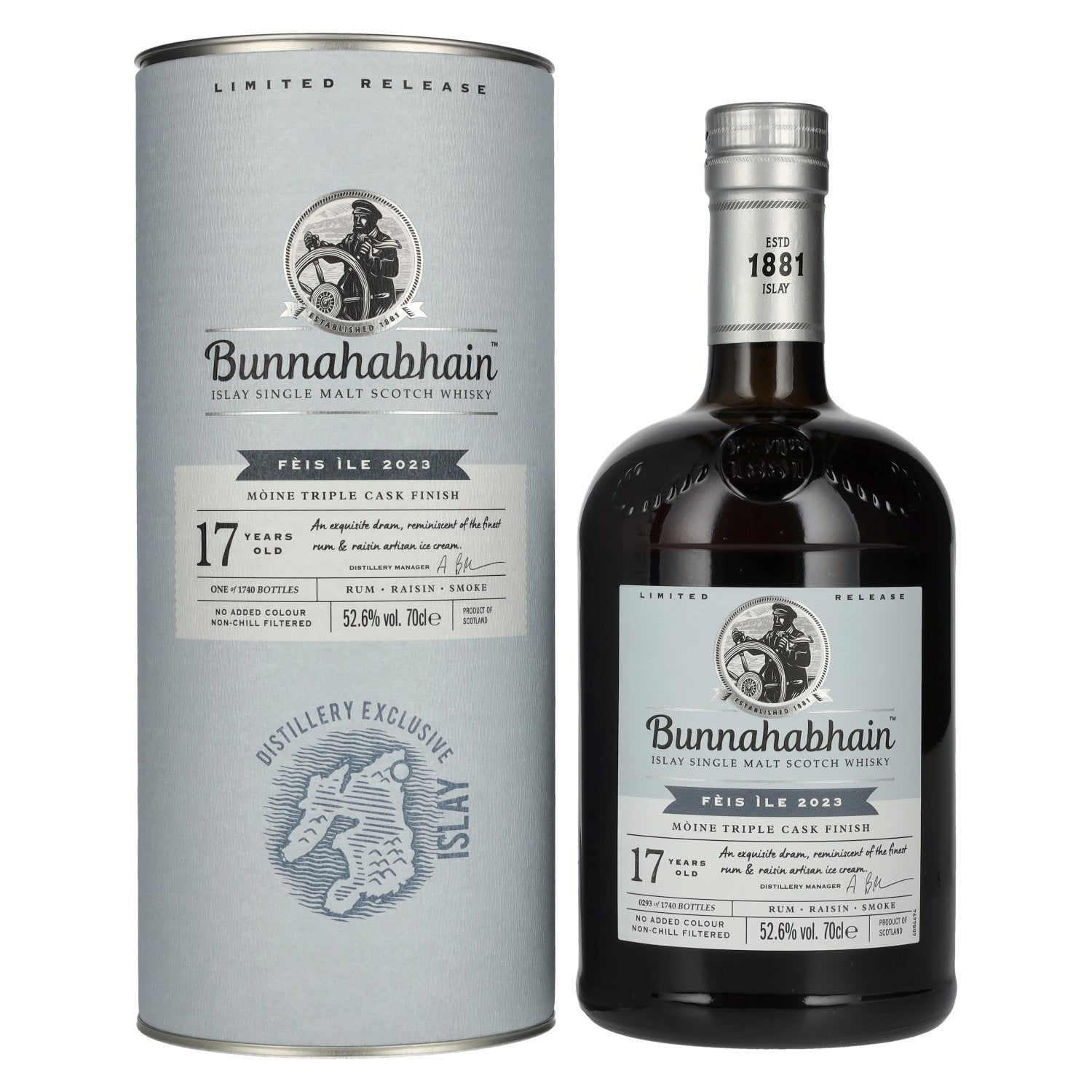 Bunnahabhain 17 Years Old MOINE TRIPLE CASK Limited Release Feis Ile 2023 52,6% Vol. 0,7l in Giftbox