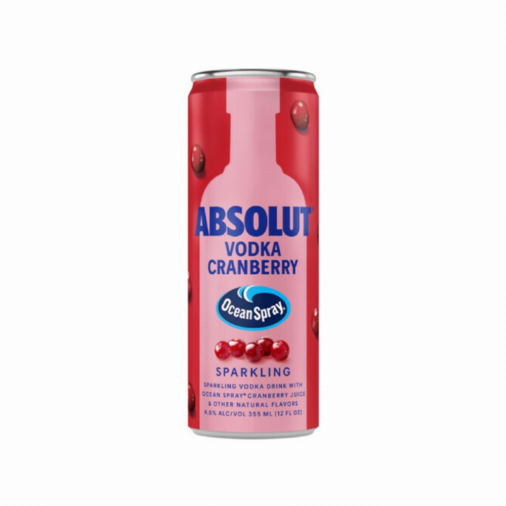 Absolut Vodka Cranberry Ocean Spray Sparkling 355ml 4pk
