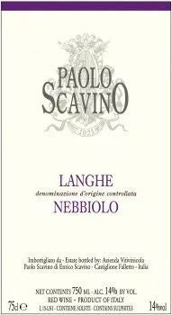 375ml Paolo Scavino 2022 Nebbiolo Langhe (Half Bottle)